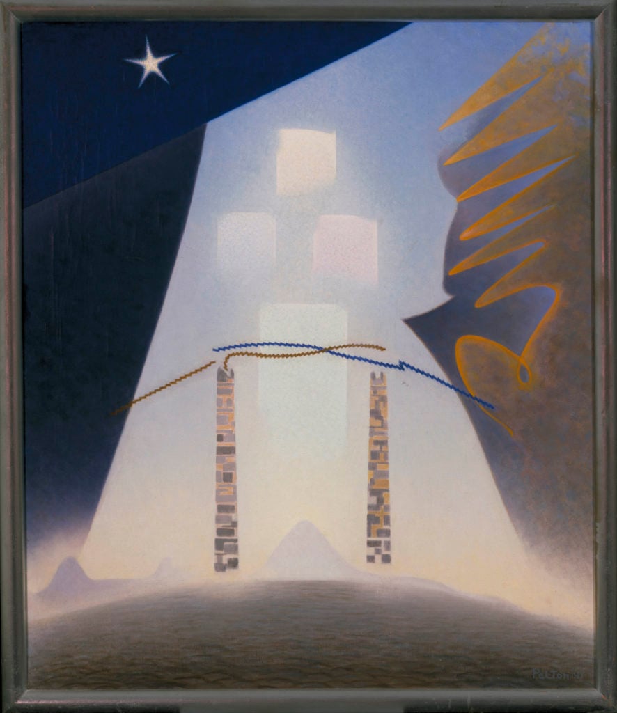 Agnes Pelton, <em>Future</em> (1941). Courtesy of Palm Springs Art Museum, 75th Anniversary gift of Gerald E. Buck in memory of Bente Buck, Best Friend and Life Companion.