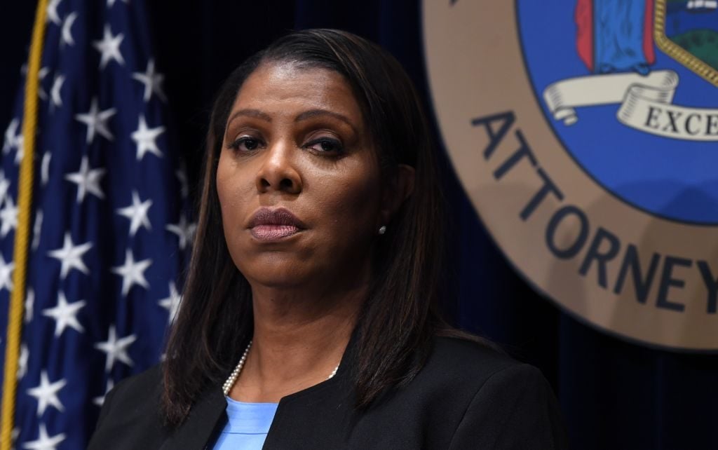New York State Attorney General Letitia James. Photo by TIMOTHY A. CLARY/AFP/Getty Images.