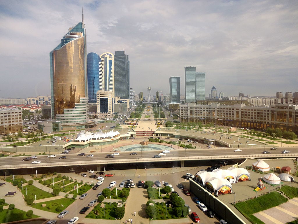Astana, the capital of Kazakhstan. Photo by Ben Arnoldy/The Christian Science Monitor via Getty Images.