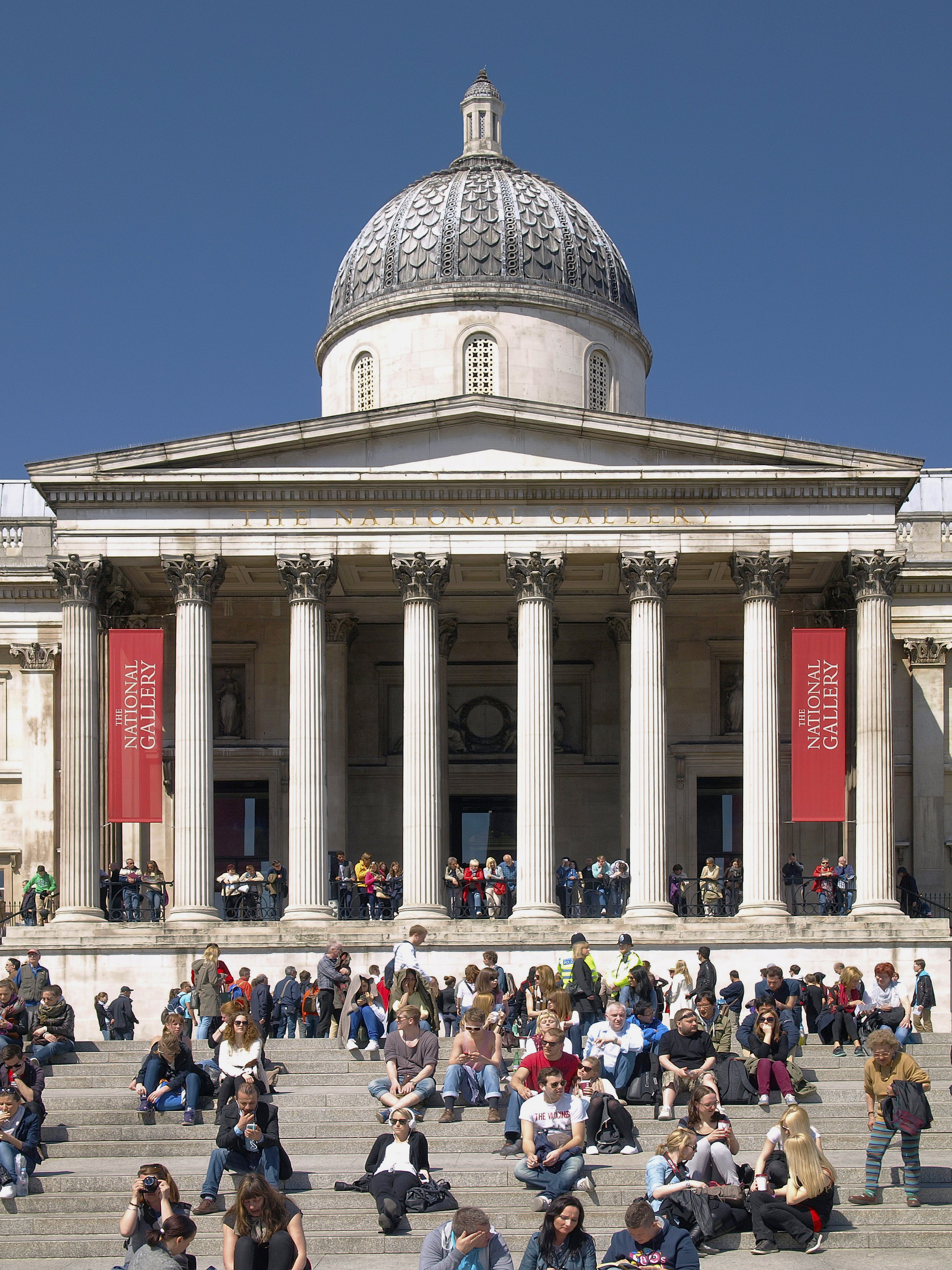 A view of the National Portrait Gallery in Trafalgar Square. Photo: Alberto Manuel Urosa Toledano via Getty Images.