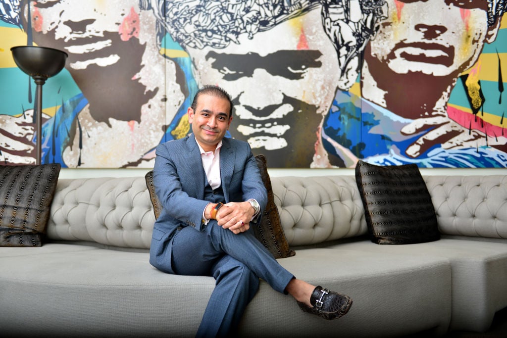 Disgraced billionaire Nirav Modi in 2016. Photo by Aniruddha Chowdhury/Mint via Getty Images.