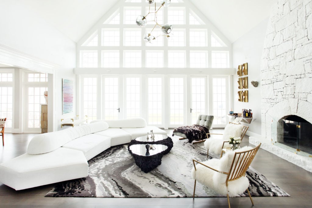 Bikoff's design of a private country home in the Hudson Valley. Courtesy of Sasha Bikoff Interior Design.