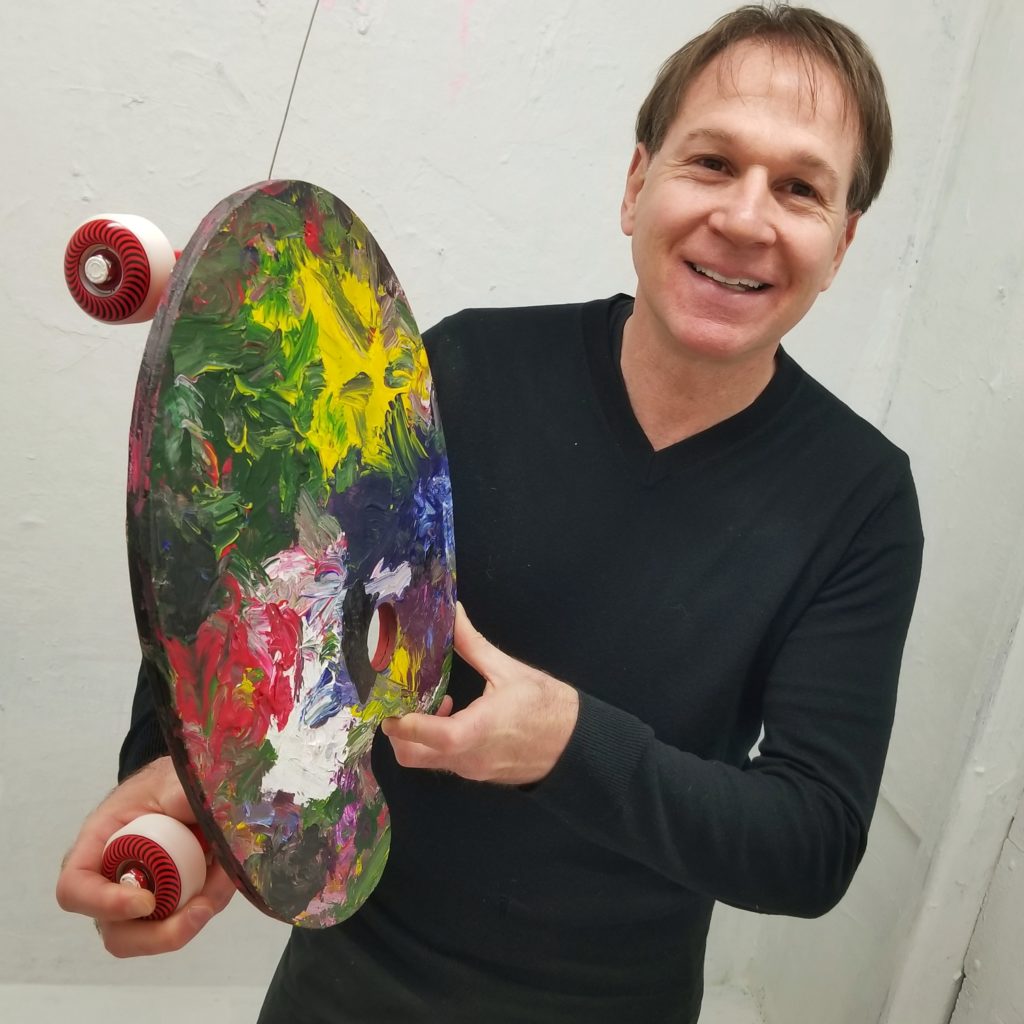 An Artist Slapped Wheels and Supreme Logo on Artist's Palette. Called ' Supreme Mundi,' Now Become the World's Most Skateboard