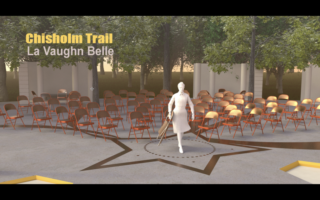 La Vaughn Belle's proposal for the Shirley Chisholm monument. Rendering courtesy of She Built NYC.