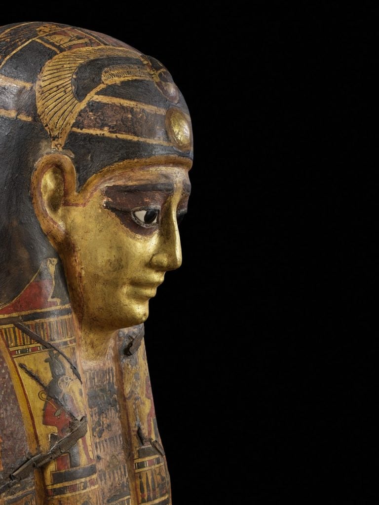Mummy mask, Ptolemaic period (306–30 BC). Photo courtesy of Galerie Eberwein.