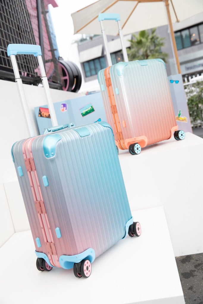 Suitcases from the limited-edition RIMOWA x Alex Israel series. Courtesy of RIMOWA.