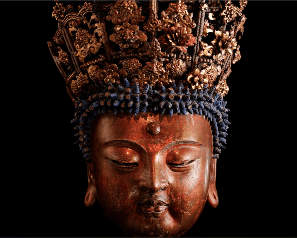 Head of Buddha with Regal Crown, China Ming dynasty (15th century). Photo courtesy of the Tsz Shan Monastery's Buddhist Art Museum.