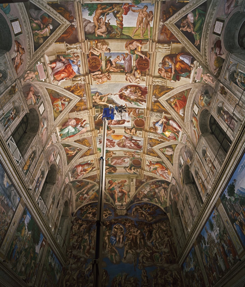 The Spider and the Sistine Chapel's ceiling. Photo by Robert Polidori for <em>WSJ Magazine</em>.
