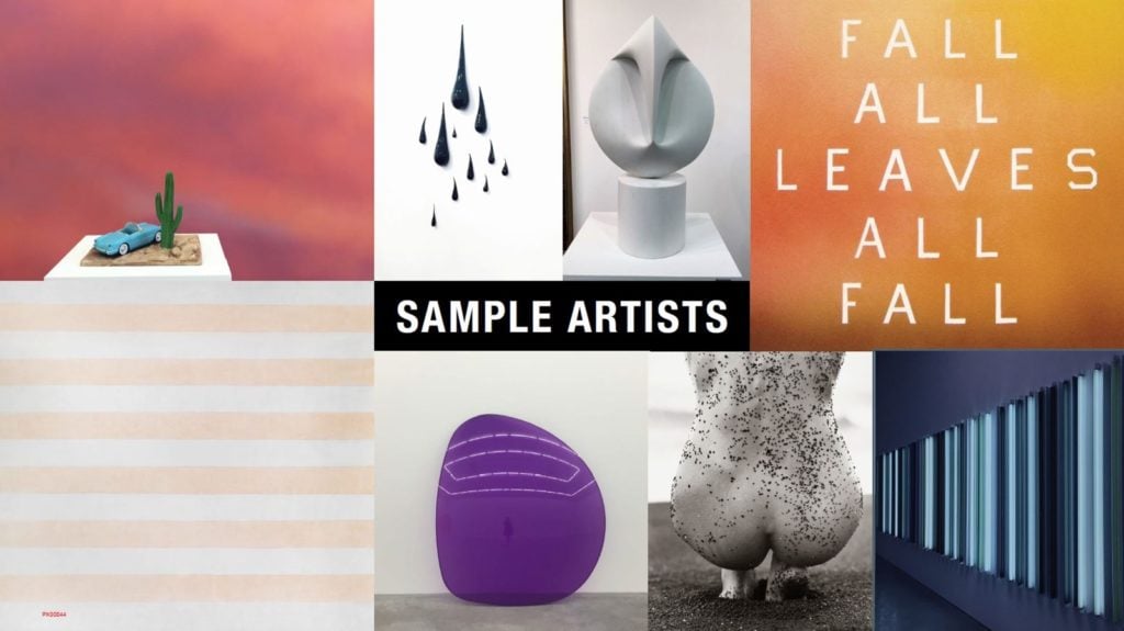Images of "Sample Artists" from the ADF brochure. 