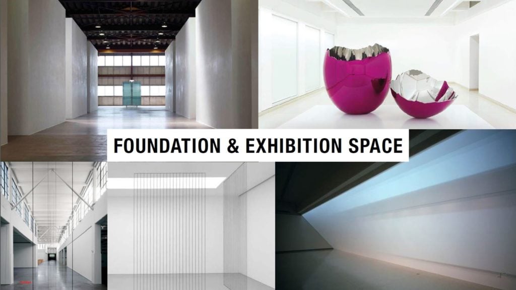 Illustration of possible "Foundation & Exhibition" space from the ADP brochure.