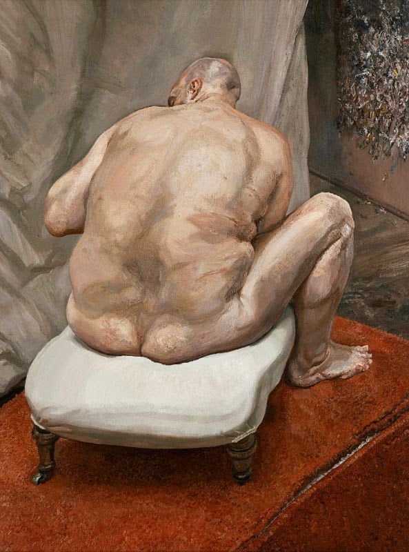 Lucian Freud, <i>Naked Man, Back View</i> (1991-92). The Metropolitan Museum of Art, New York; Purchase, Lila Acheson Wallace Gift, 1993 (1993.71), © The Lucian Freud Archive / Bridgeman Images