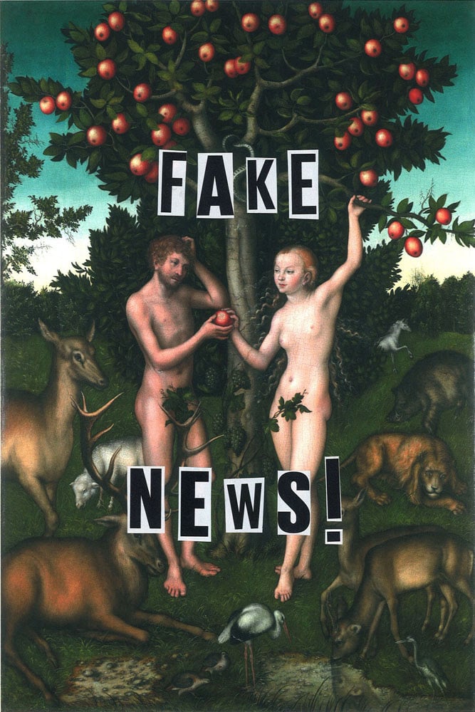 Sarah Maple, <em>Fake News</em> (2019) featured in "EDEN" special project curated by Indira Cesarine for the Untitled Space, New York at the 2019 SPRING/BREAK Art Show.