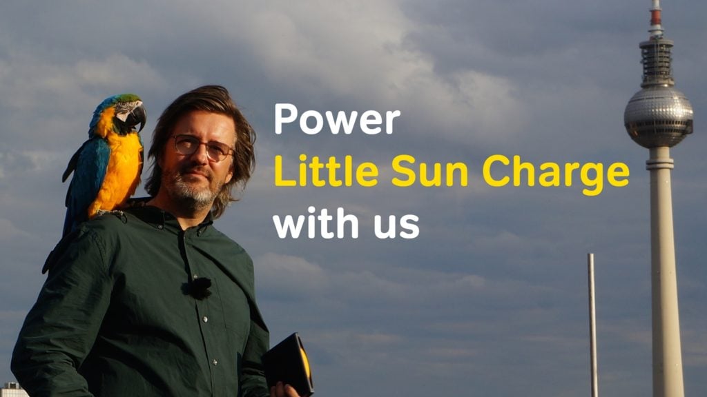 Olafur Eliasson's Kickstarter campaign for his Little Sun Charge solar-powered phone-chargers raised €265,448 in 2015. Screenshot by Andrew Goldstein.
