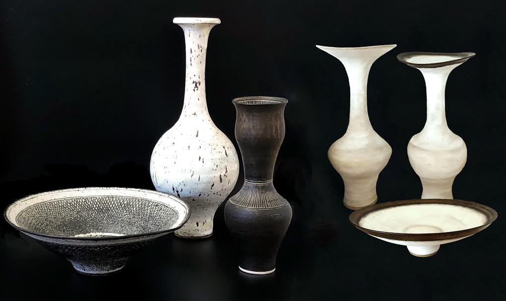 Works by Lucie Rie. Courtesy of Jeffrey Spahn Gallery. 