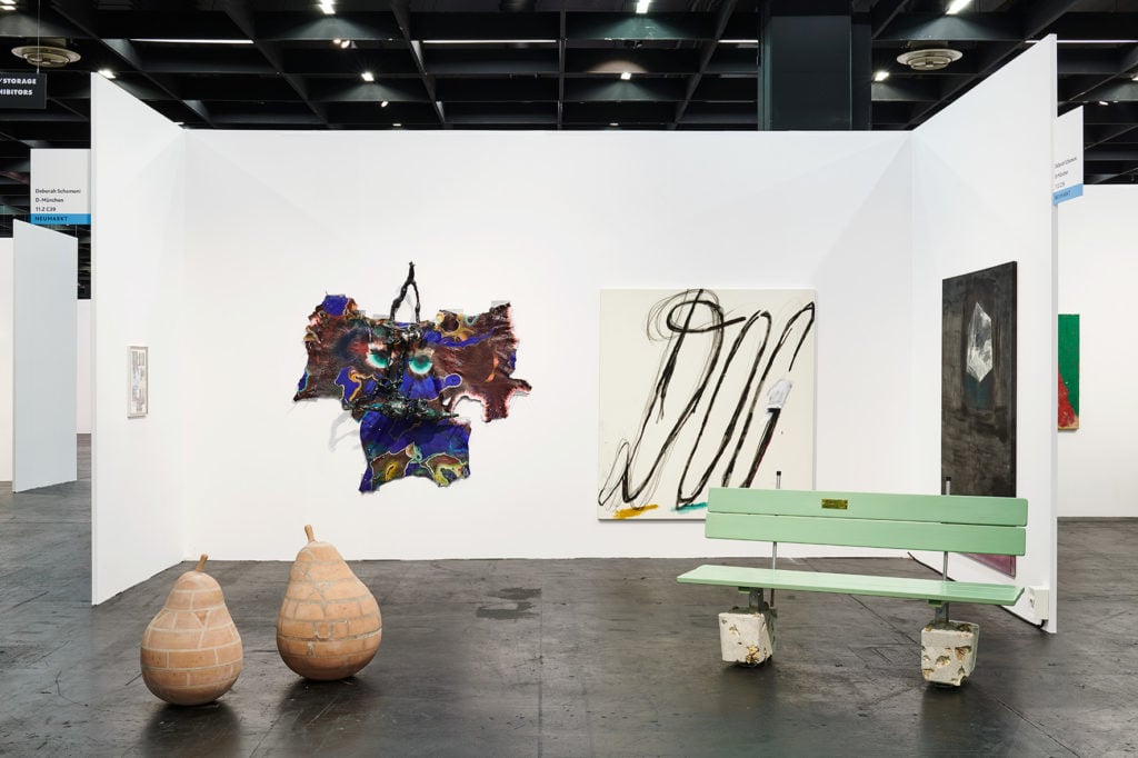 Deborah Schamoni's booth at Art Cologne 2019.