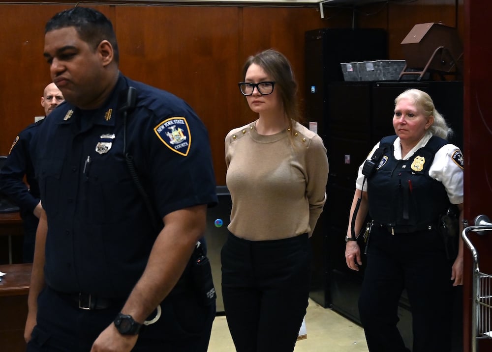 Anna Sorokin better known as Anna Delvey, the 28-year-old German national, whose family moved there in 2007 from Russia, is seen in the courtroom during her trial at New York State Supreme Court in New York on April 11, 2019. - The self-styled German heiress has been charged with grand larceny and theft of services charges alleging she swindled various people and businesses. Photo credit TIMOTHY A. CLARY/AFP/Getty Images)