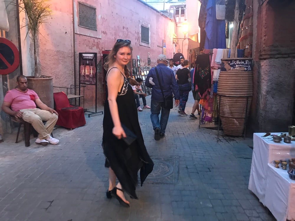 Anna Sorokin Delvey in Morocco. Pictures of the trip were entered as evidence in the ongoing trial in New York State Supreme Court.