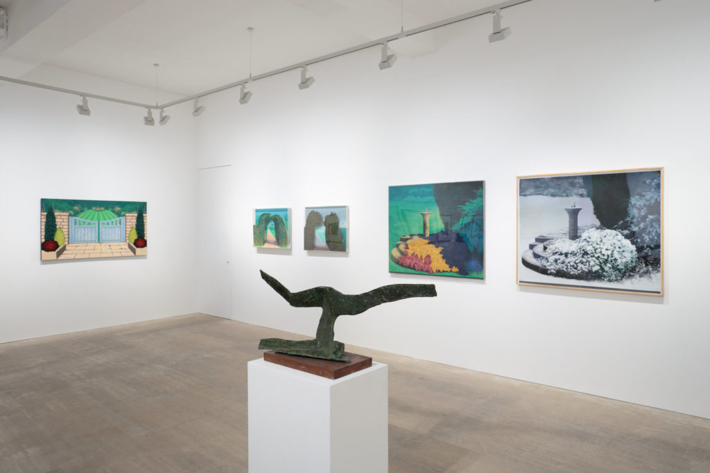 Installation view “Ivor Abrahams: the garden and other themes” at Bernard Jacobson Gallery, 2019. 