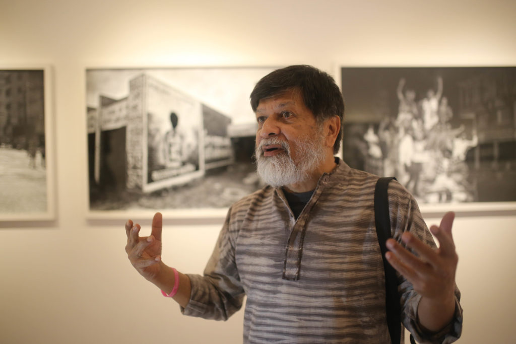 Shahidul Alam posing for a photograph during an interview with AFP in Dhaka hosrtly after his release from jail. Photo: Rehman Asad/AFP/Getty Images.