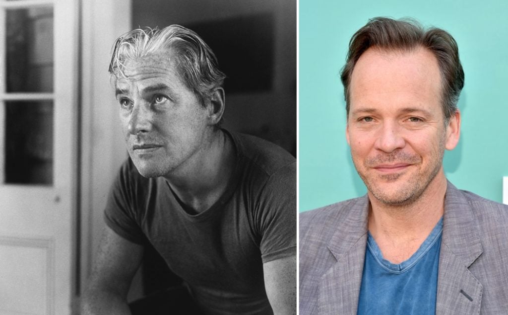 Left, Willem de Kooning. Photo by Tony Vaccaro/Getty Images. Right, Peter Sarsgaard, Photo by Bryan Bedder/Getty Images for Hulu.