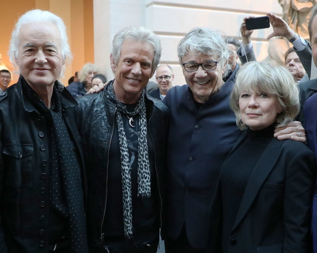 Jimmy Page of Led Zeppelin, Don Felder of Eagles, Steve Miller of Steve Miller Band, and Tina Weymouth of Talking Heads attend the Press Preview for "Play it Loud: Instruments of Rock & Roll" at The Metropolitan Museum of Art on April 1, 2019 in New York City. Photo: Taylor Hill/Getty Images.
