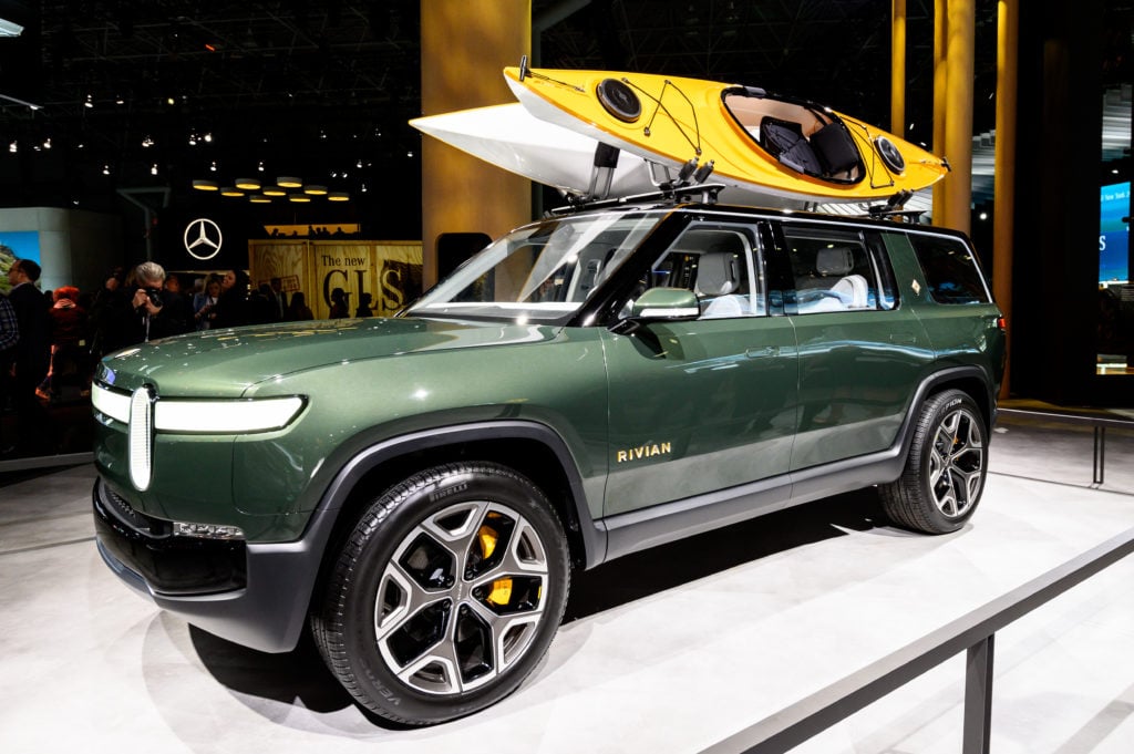 The Rivian R1S model. Photo Photo by Michael Brochstein/SOPA Images/LightRocket via Getty Images.