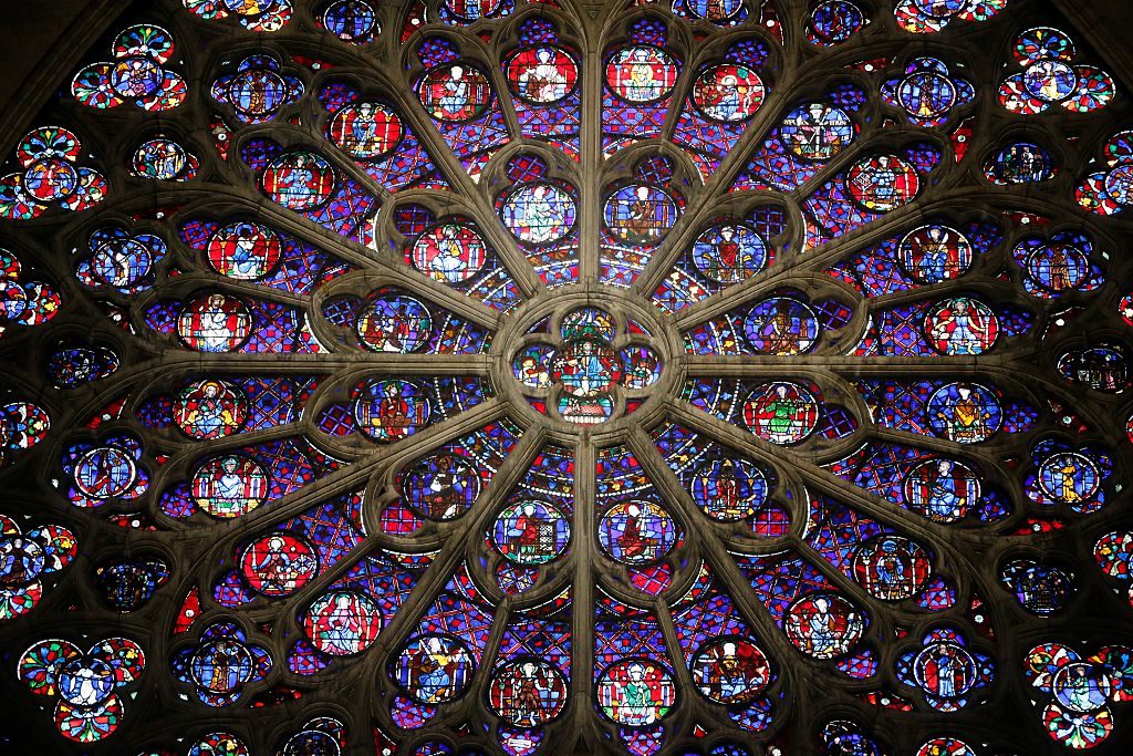 Notre-Dame de Paris Cathedral. South rose. Photo by Godong/UIG via Getty Images.