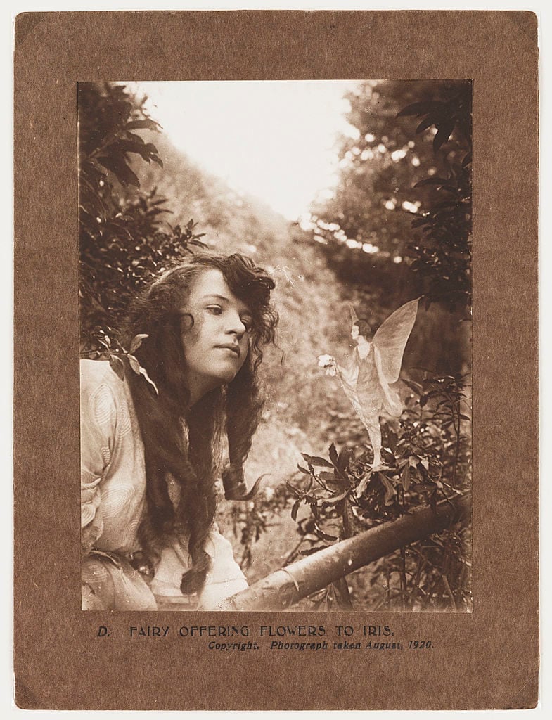 A photograph of Elsie 'Iris' Wright, taken by Frances 'Alice' Griffiths. Photo by SSPL/Getty Images.