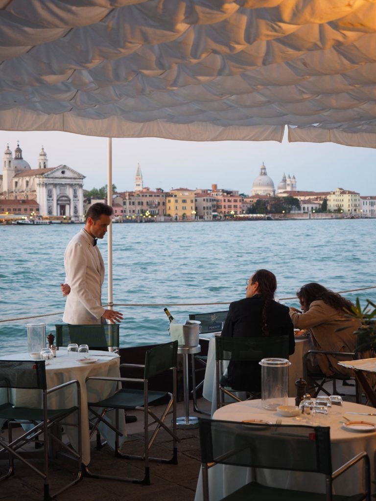 Harry's Dolci bar and restaurant. Giudecca sestiere. Venice. Veneto. Italy. Europe.