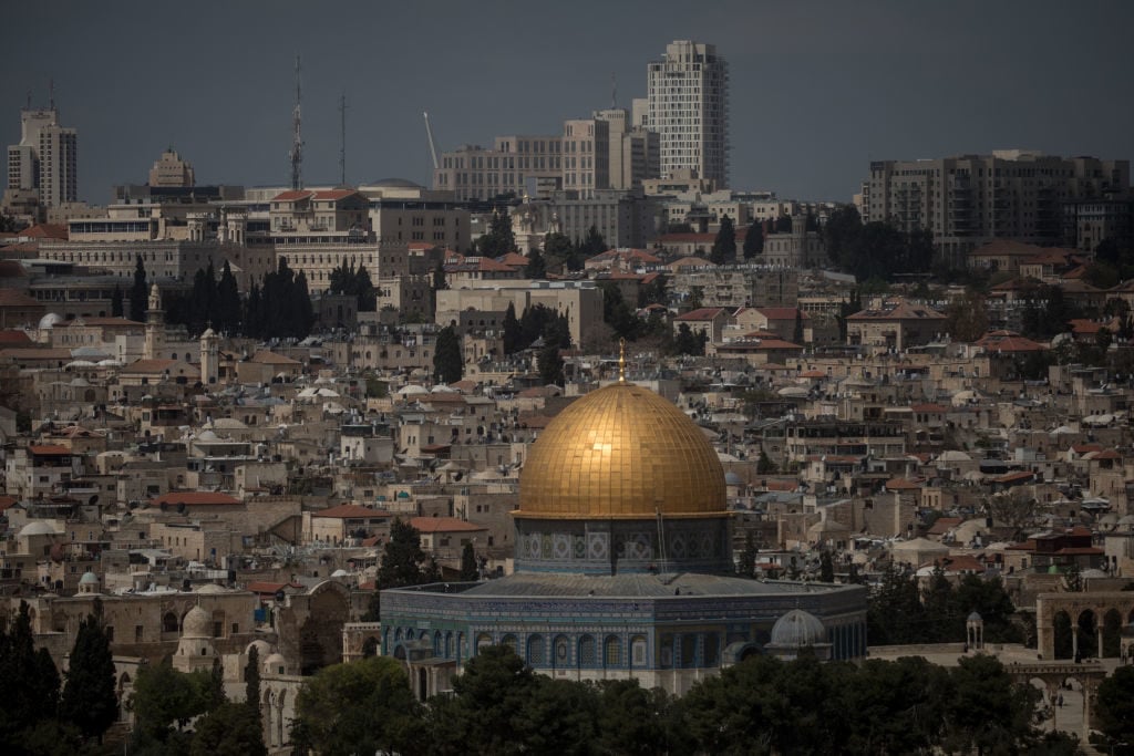 The Al-Aqsa Mosque is seen in the Old City on March 31, 2018 in Jerusalem, Israel. (Photo by Chris McGrath/Getty Images)