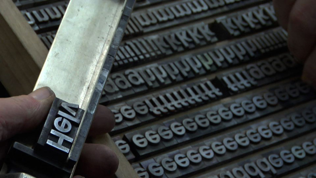 Film still from Helvetica (2007), USA. Directed by Gary Hustwit. Image courtesy of Gary Hustwit.