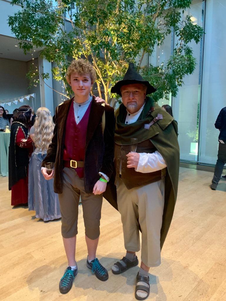 Colton Opyd and Dan Opyd at the Morgan Museum & Library's Long-expected Party celebrating the “Tolkien: Maker of Middle-earth” exhibition. Photo by Sarah Cascone.