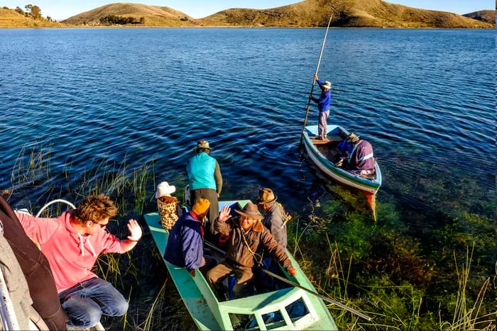 The archaeological site at Lake Titicaca. Photo by Teddy Seguin