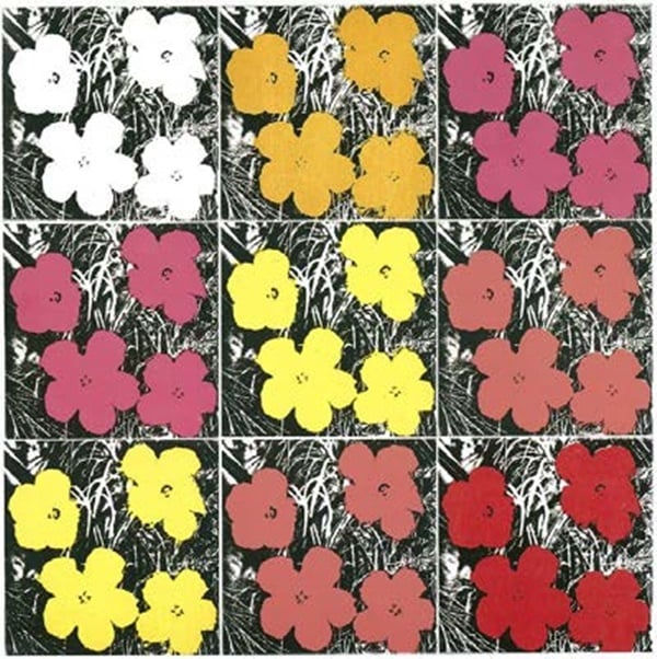 Andy Warhol, 9 Flowers (1965). Image courtesy of Phillips.