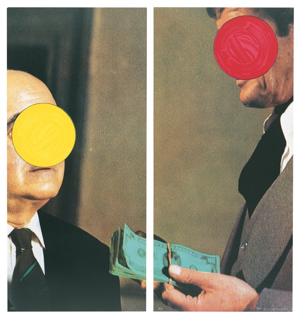 John Baldessari, Money (with Space Between), (1991) courtesy Gemini G.E.L.© John Baldessari.