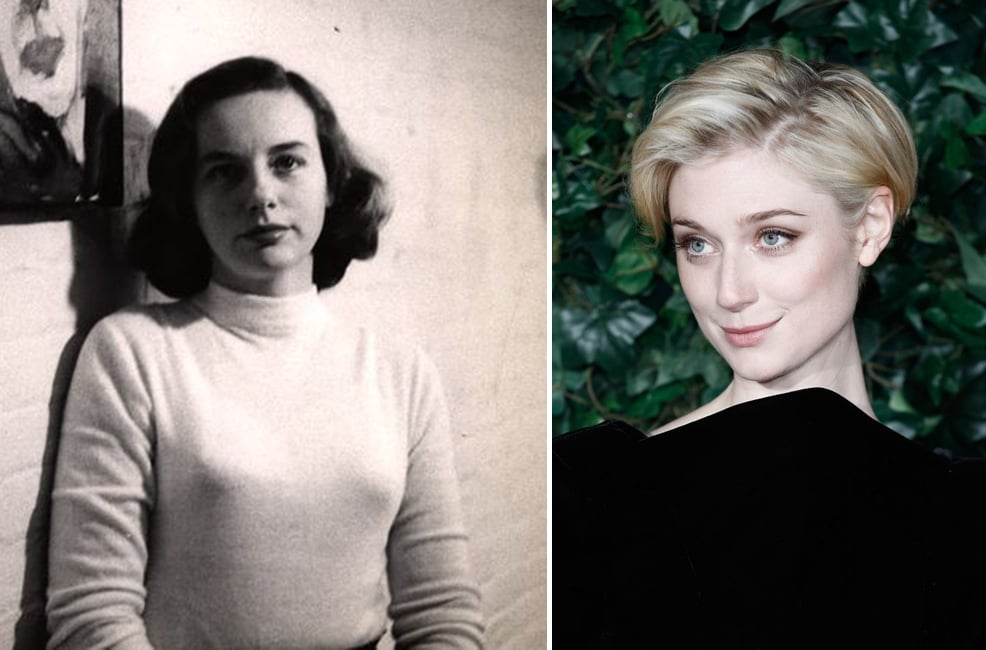 Left: Grace Hartigan, courtesy of the Grace Hartigan Papers, Special Collections Research Center, Syracuse University Libraries. Right: Elizabeth Debicki, Getty Images.