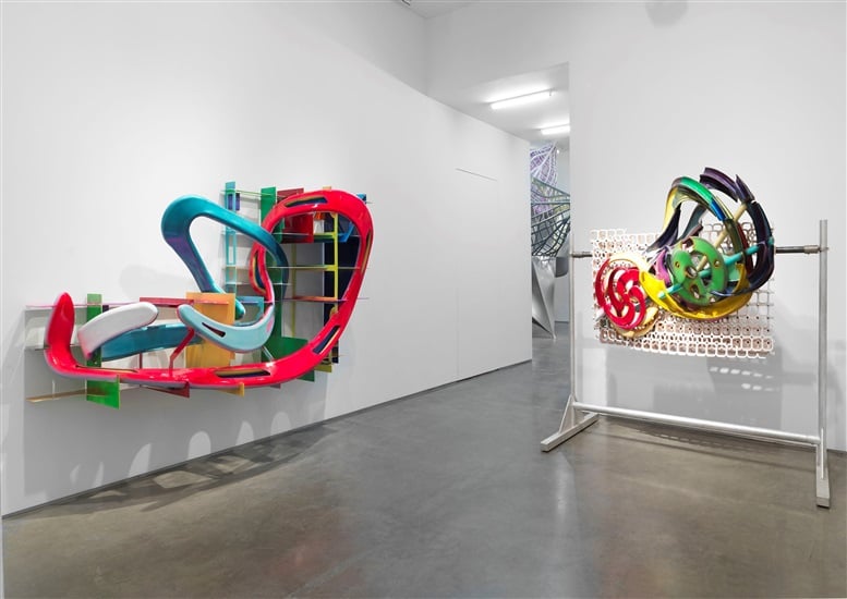 "Frank Stella: Recent Work" at Marianne Boesky. Courtesy of the artist and Marianne Boesky Gallery. © 2019 Frank Stella / Artists Rights Society (ARS). Photo Credit: Object Studies. 