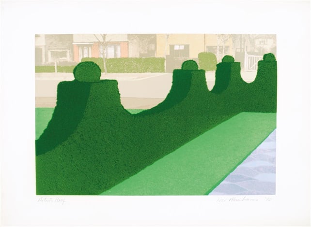 Ivor Abrahams, Privacy Plot: Hedge and Street (1970). Courtesy Bernard Jacobson Gallery. 