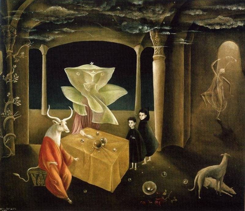 Leonora Carrington, <em>And Then We Saw the Daughter of the Minotaur</em> (1953). ©2019, Estate of Leonora Carrington/Artists Rights Society (ARS) New York.