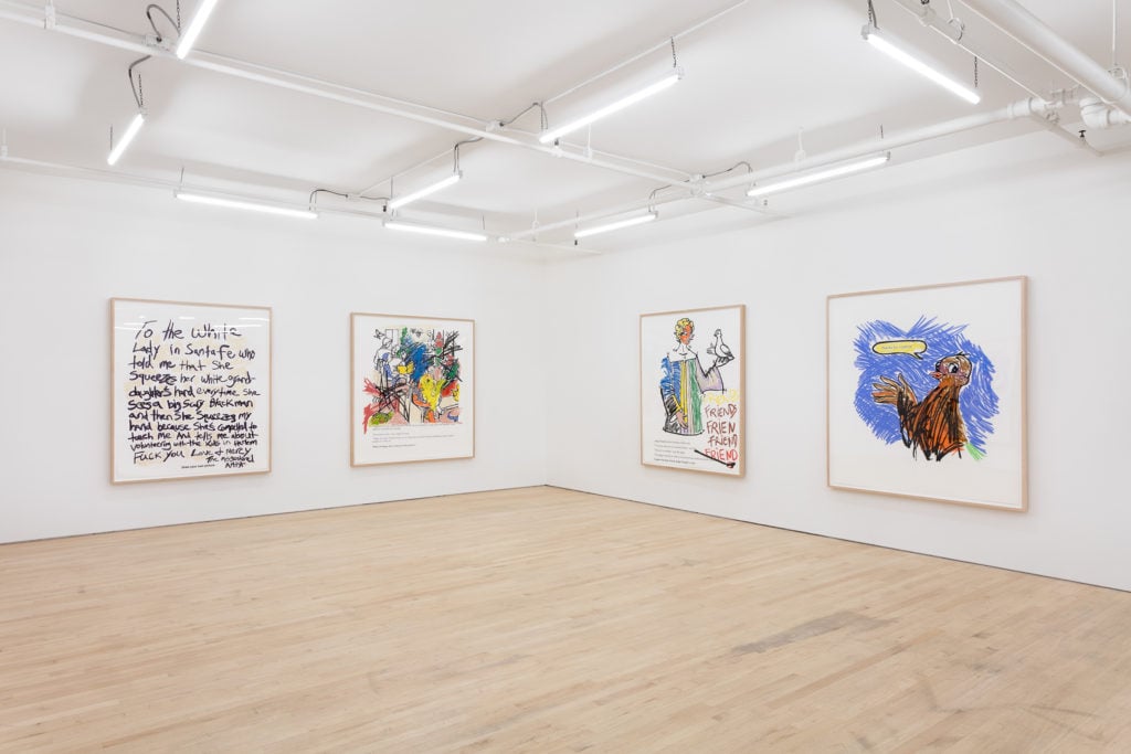 Sable Elyse Smith, Installation view, "BOLO: be on (the) lookout" at JTT, New York.