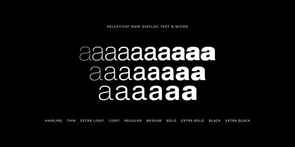 Examples of Helvetica Now. Image courtesy of Monotype. 