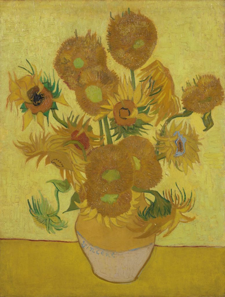 Vincent van Gogh Sunflowers (1889). Courtesy Van Gogh Museum, Amsterdam (Vincent van Gogh Foundation).