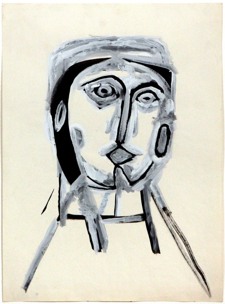 Ellsworth Kelly, <i>Romanesque Head</i> (1949). Blanton Museum of Art, University of Texas at Austin. ©2018 Ellsworth Kelly Foundation. 