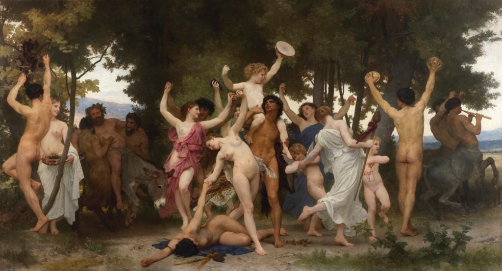 William Bouguereau, La jeunesse de bacchus (1884). Courtesy of Sotheby's.