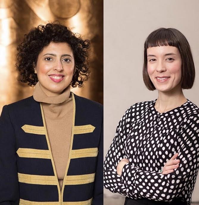 Sara Raza (left) and Ksenia Nouril (right) will sit down for a conversation about curatorial practice interacting with other displinces. 