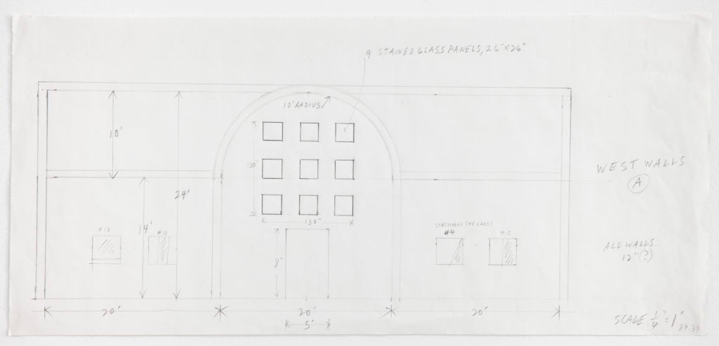 Ellsworth Kelly, <i>Floor Plan of Chapel</i> (1987). Blanton Museum of Art, University of Texas at Austin. © 2018 Ellsworth Kelly Foundation.
