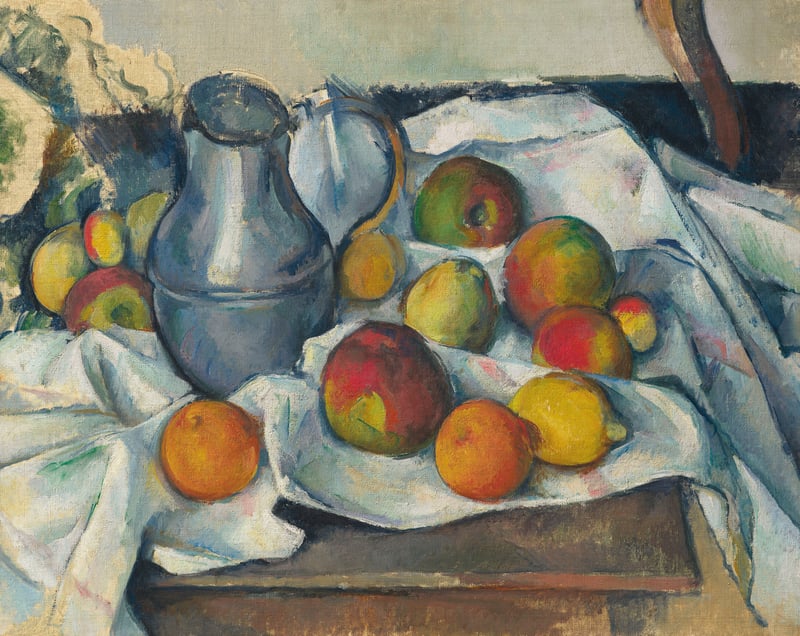 Paul Cézanne, Bouilloire et fruits (1888-1890). Christie's Images Ltd.