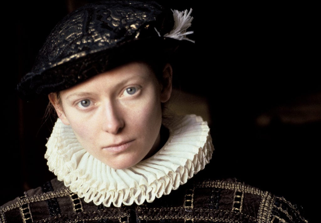 Preproduction image of Tilda Swinton made by director Sally Potter to help secure funding for the film <em>Orlando</em>, spring 1988. Photo courtesy of Aperture.