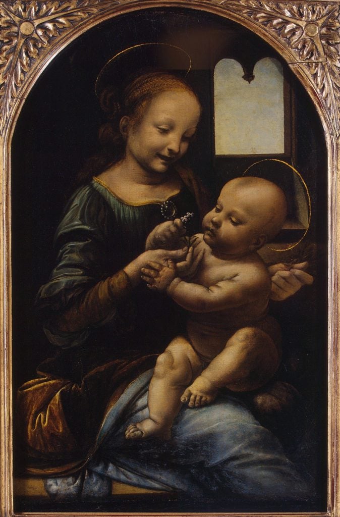 Leonardo da Vinci, Benois Madonna. Collection of the State Hermitage Museum.