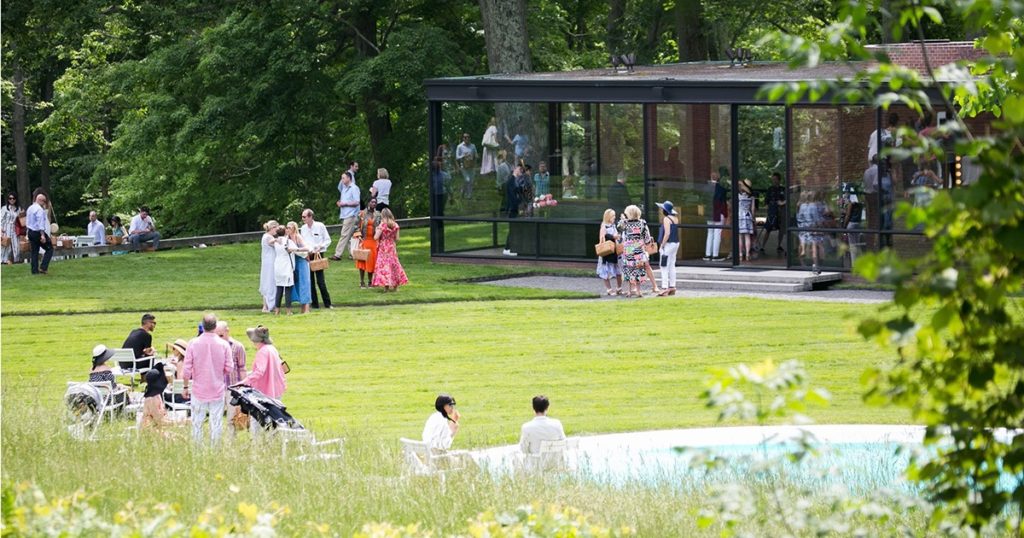 Philip Johnson's Glass House in Connecticut. Photo: Neil Landino, courtesy of the Glass House.